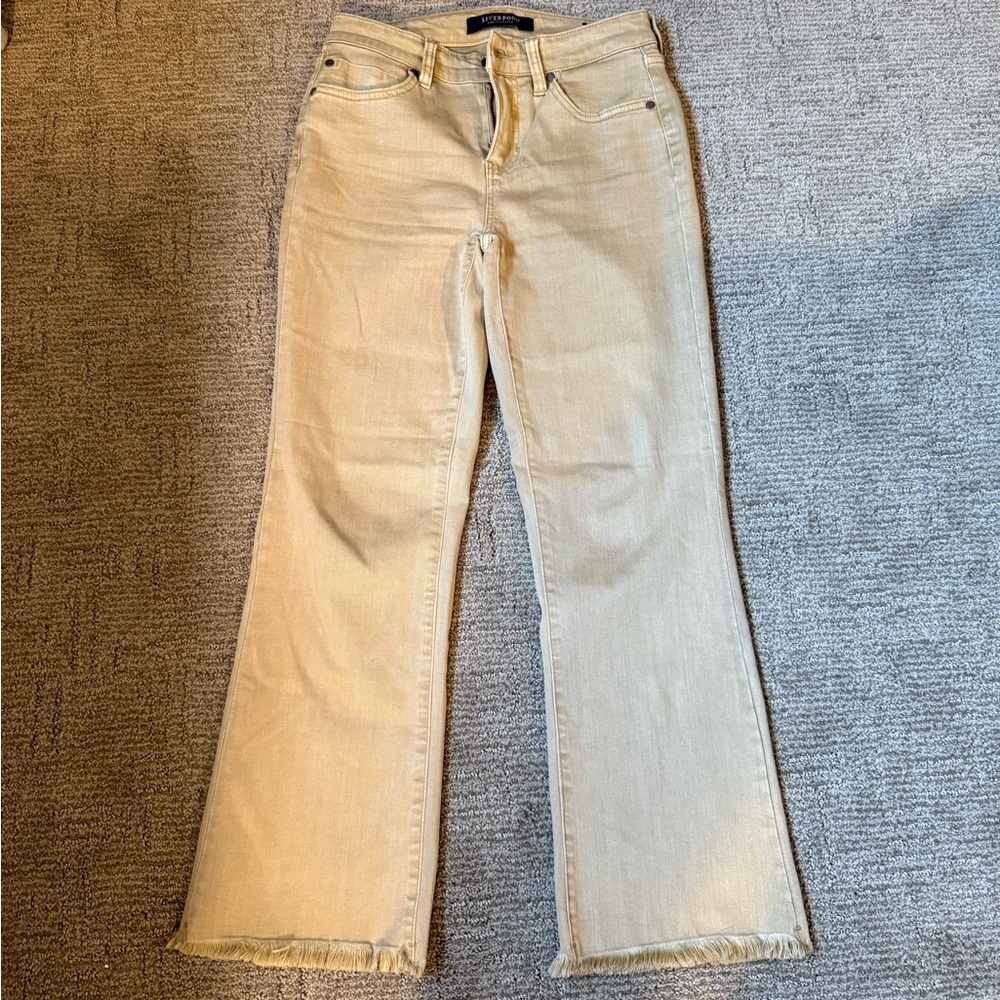 Liverpool Women's Tan Flare Jeans